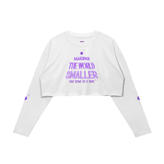 Making The World Smaller Long Sleeve Crop Top