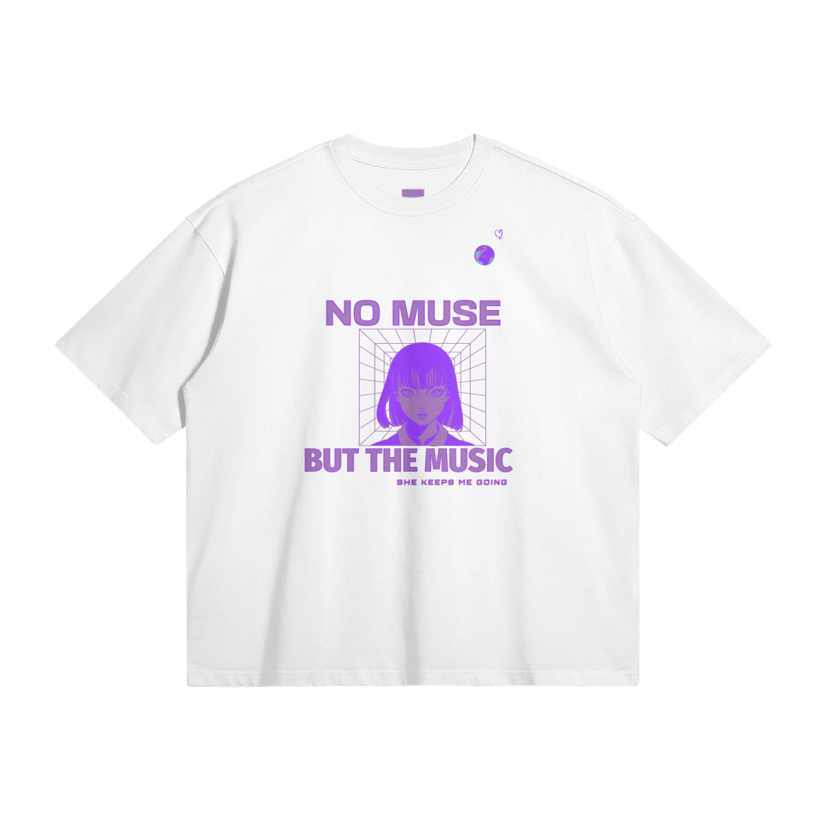 NO MUSE BUT THE MUSIC Boxy T-shirt