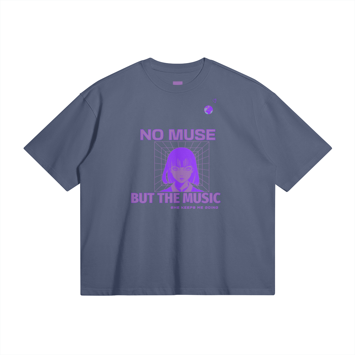 NO MUSE BUT THE MUSIC Boxy T-shirt