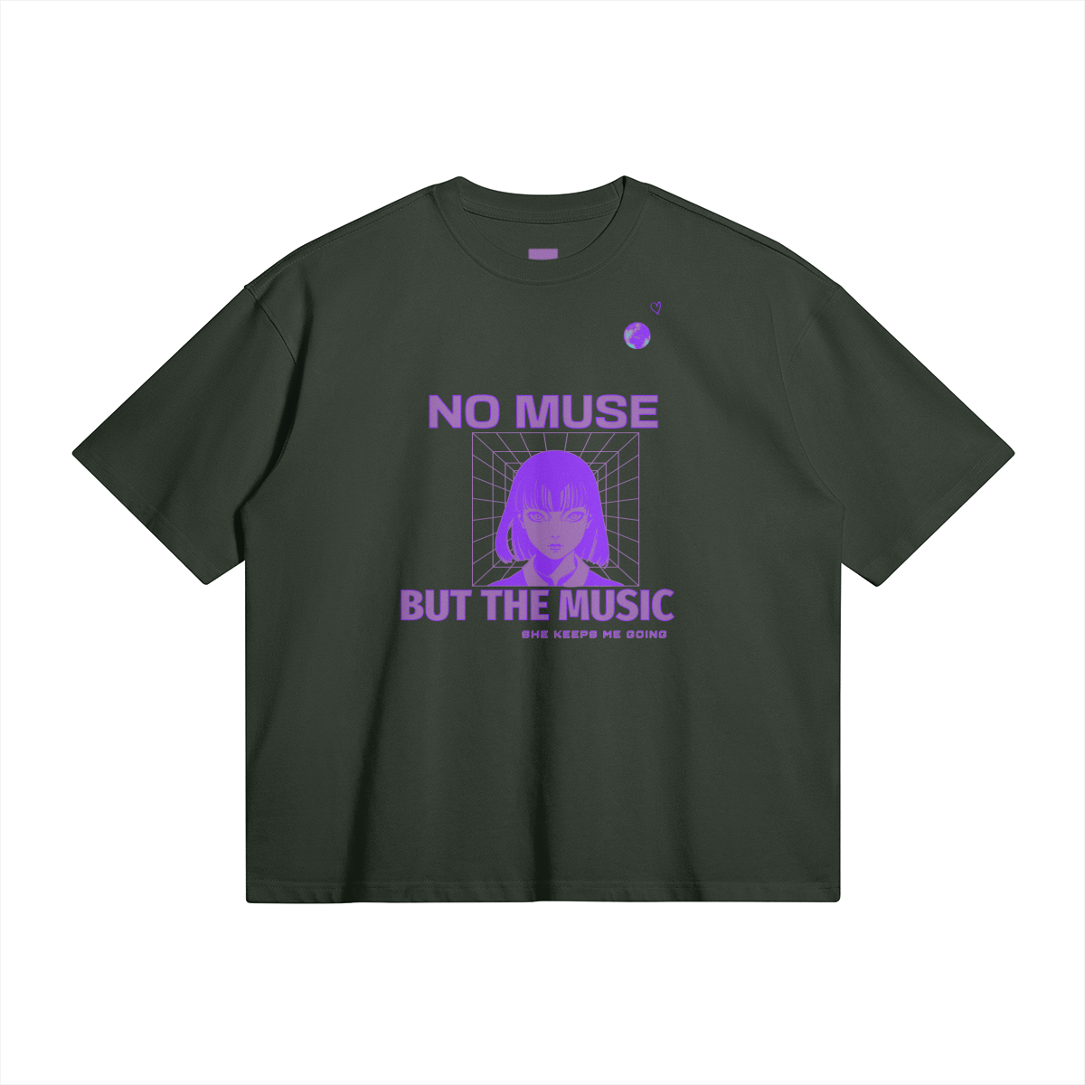 NO MUSE BUT THE MUSIC Boxy T-shirt