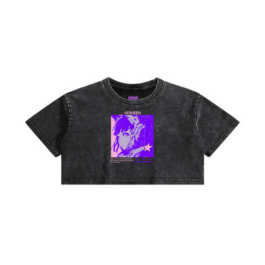 PURPLE HEATHER D2 Crop Top